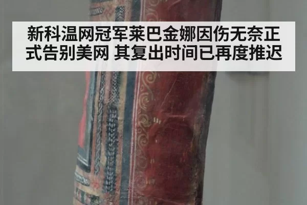 新科温网冠军莱巴金娜因伤无奈正式告别美网 其复出时间已再度推迟